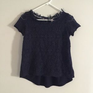 🛍 MOSSIMO navy lace top